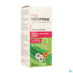 Kids-Mériprine sirop 180ml - sirop contre la toux sèche et grasse pour enfants à partir d'1 an
