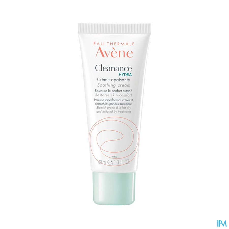 Eau Thermale Avène CLEANANCE HYDRA Crème apaisante - Restaure le confort cutané  - Peaux à imperfections irritées et desséchées par des traitements