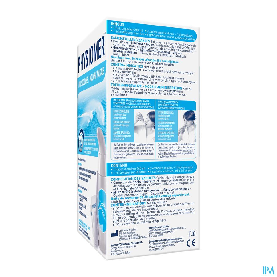 Physiomer® Douche Nasale + 6 Sach.Sel Mer