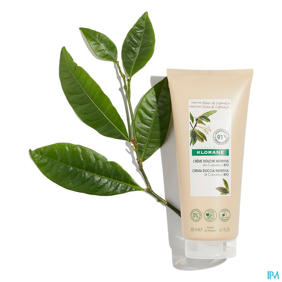 Klorane - Crème douche au beurre de Cupuaçu BIO - Fleur de Cupuaçu - Peau sèche à très sèche
