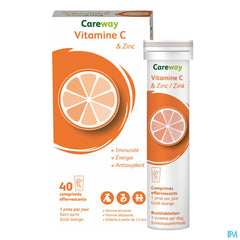 Careway Vitamine C & Zinc 1g/10mg Comp Efferv. 40