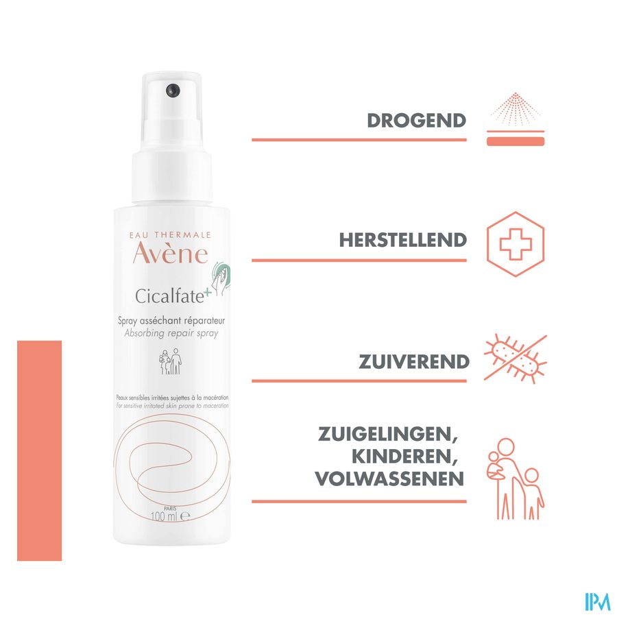 Eau Thermale Avène CICALFATE+ Spray Asséchant Réparateur Peaux Irritées Sujettes à Macérations