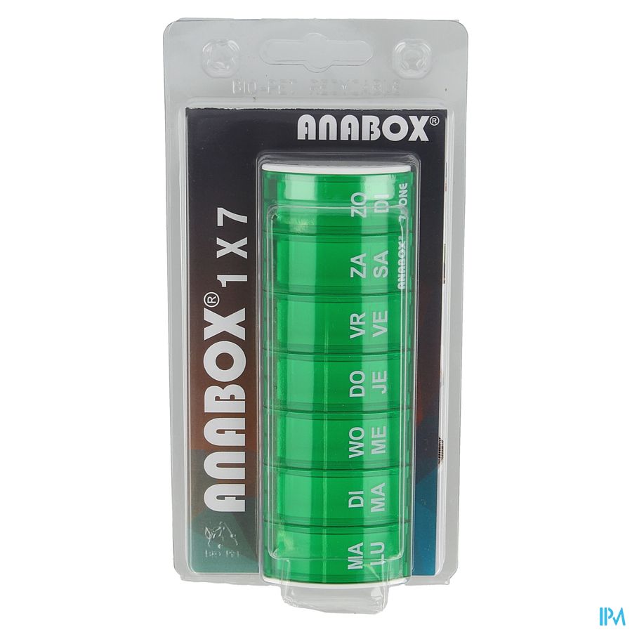 Anabox Pilulier Semaine Vert