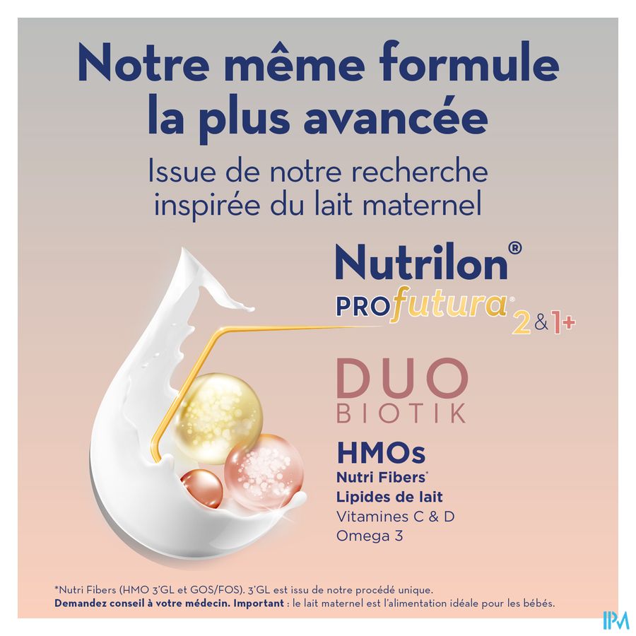 Nutrilon Profutura 2 composition unique DUOBIOTIK Lait de suite bébé 6 à 12 mois poudre 800g