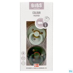 Bibs 1 Sucette Duo Sage Hunter Green