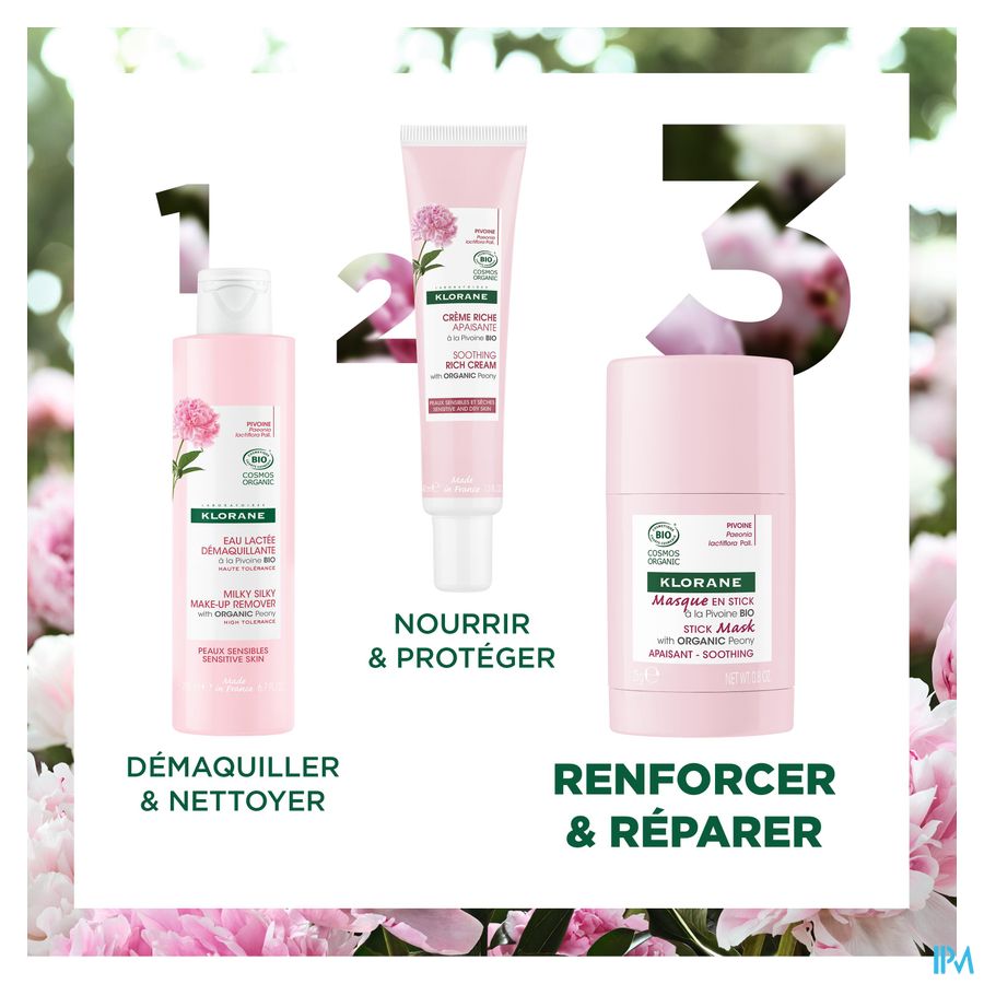 Klorane — Masque en Stick Apaisant à la Pivoine BIO — Peaux sensibles