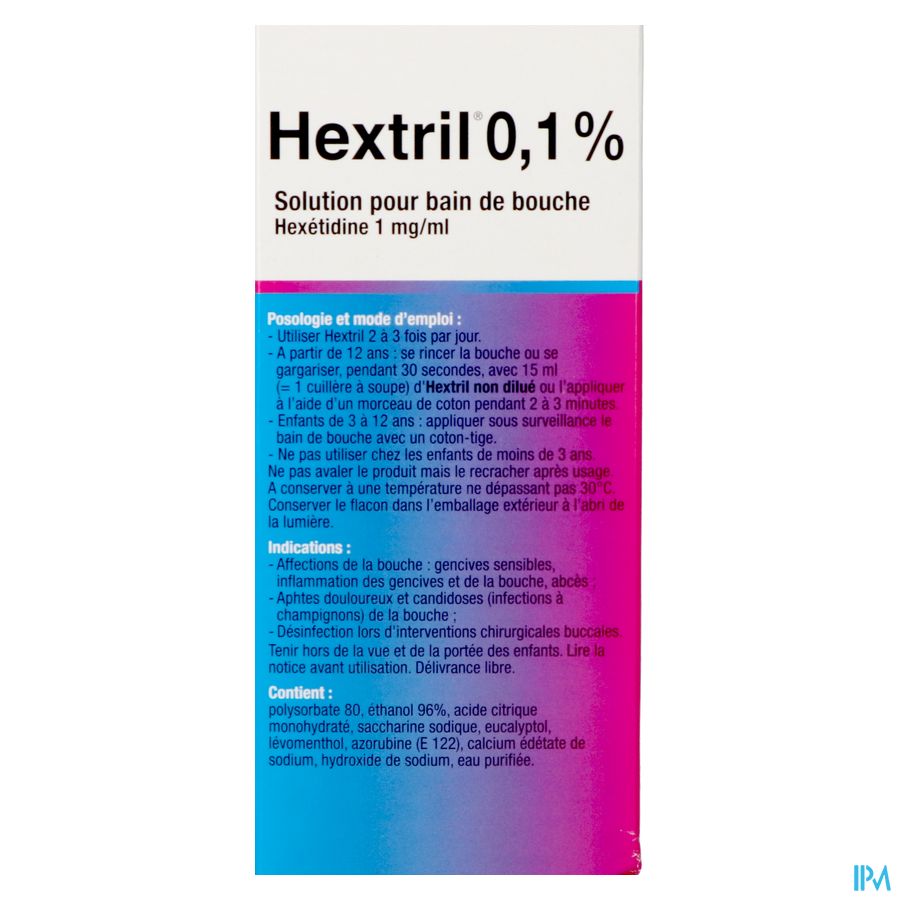 Hextril 0,1% Sol Bain Bouche 200ml
