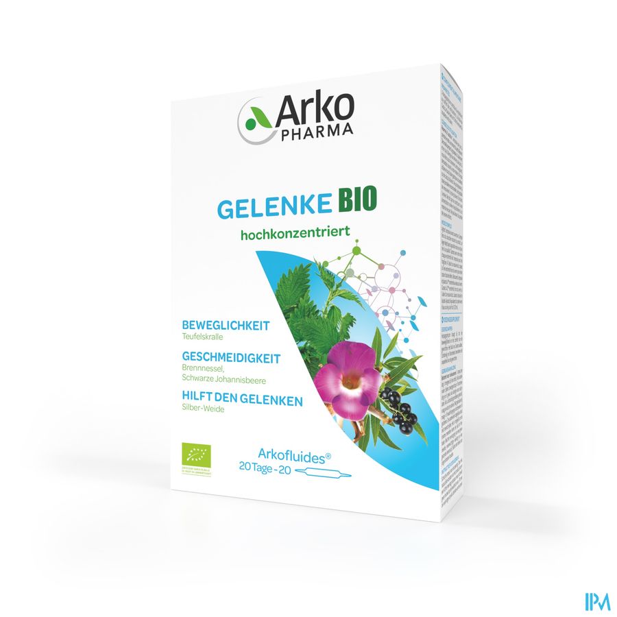 Arkopharma Arkofluides Articulations Bio Mobilité Souplesse Ampoules 20x10ml