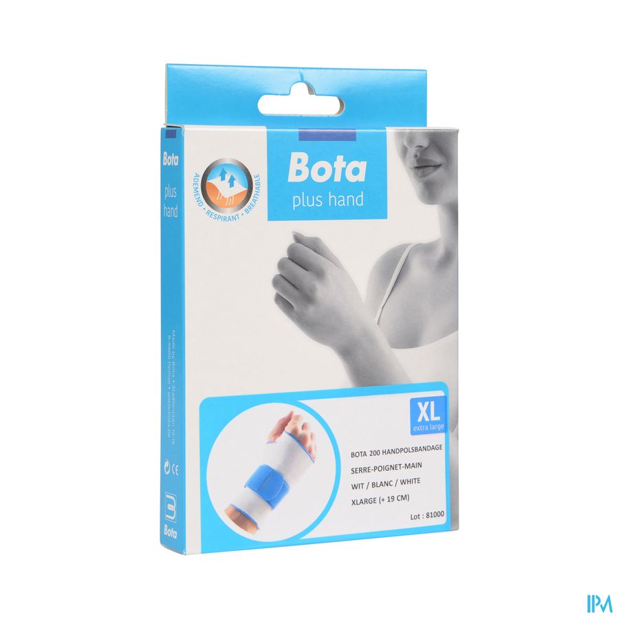 SERRE-POIGNET-MAIN 200 BLANC \ XLARGE = + 19 cm