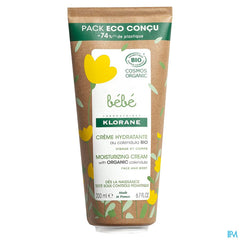 Klorane Crème hydratante certifiée BIO au Calendula - Visage et Corps - Bébé