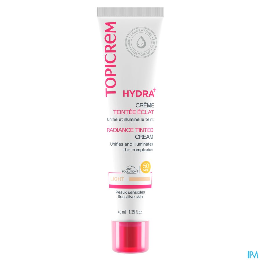 Topicrem Hydra+ Cr Teintee Eclat Claire 40ml Nf