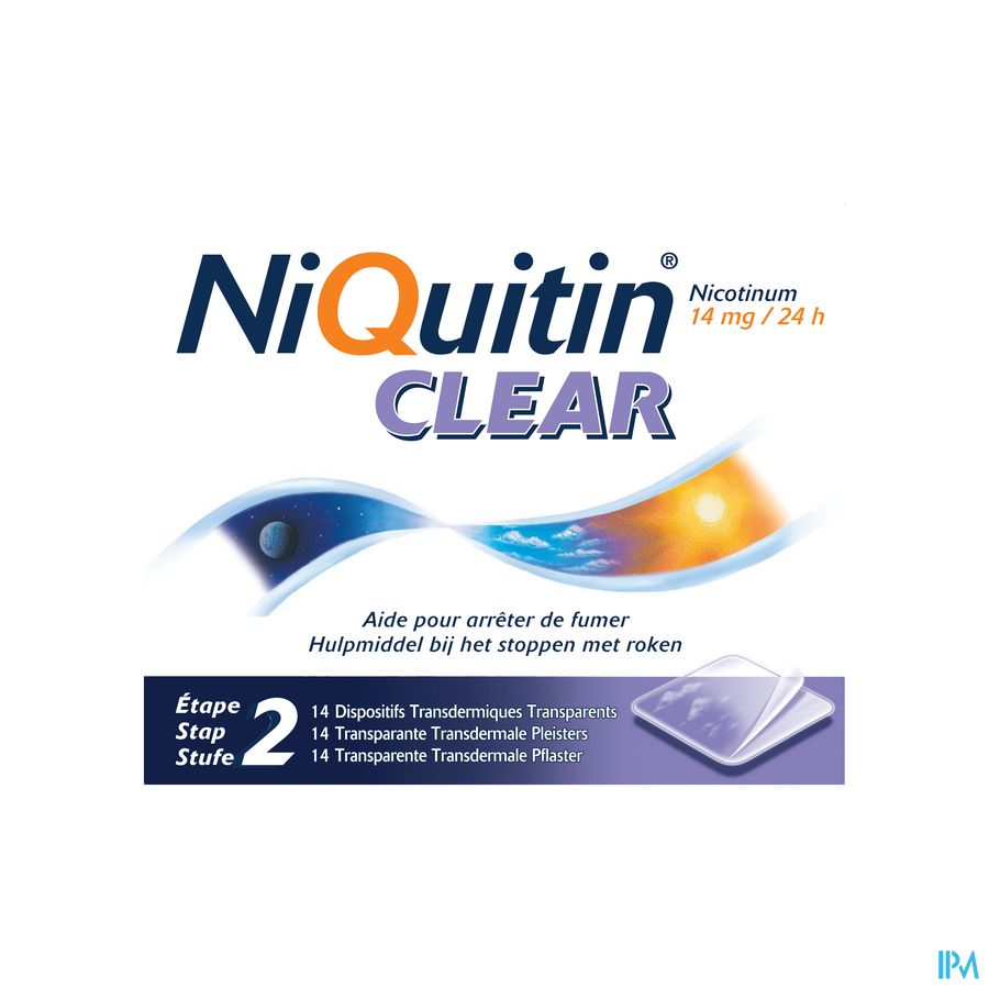 Niquitin® Clear Patch 14 Mg 14 P. – Arrêter De Fumer – 24H Sans Besoin