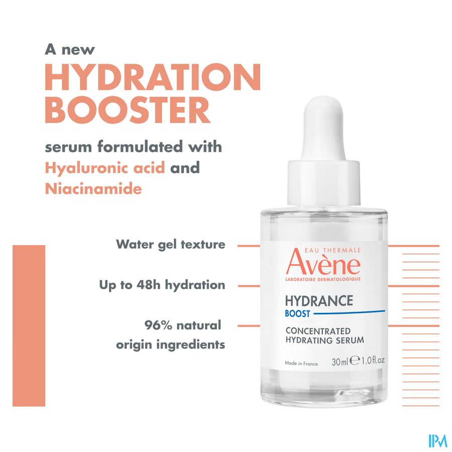 Eau Thermale Avène HYDRANCE Boost Sérum Concentré Hydratant  - Visage, Cou, décolleté