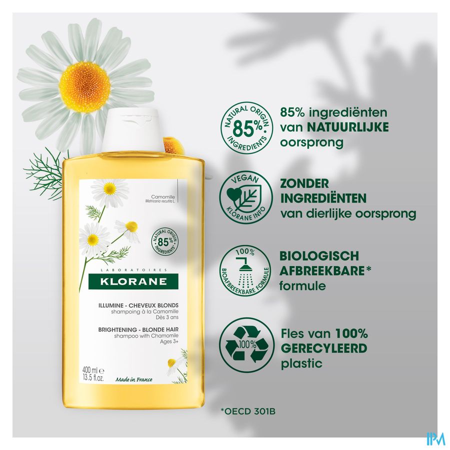 Klorane - Shampoing à la Camomille - Illumine - Cheveux blonds