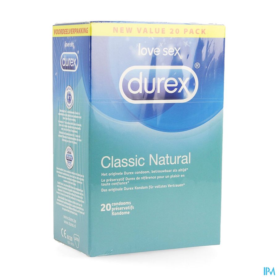 Durex Classic Natural Preservatifs 20