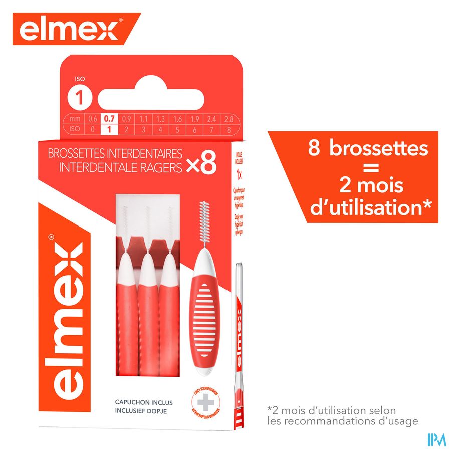 Elmex Set Brossettes Interdentaires Iso 1 0,7mm 8