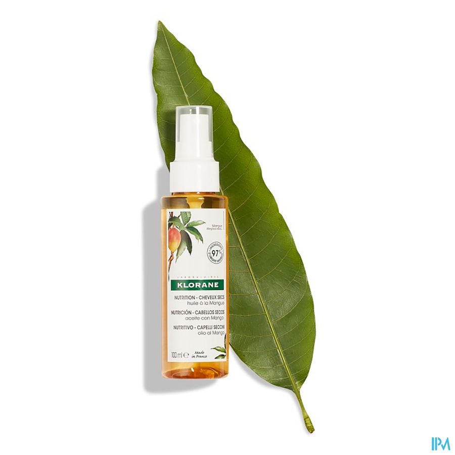 Klorane - Huile à la Mangue – Nutrition - Cheveux secs