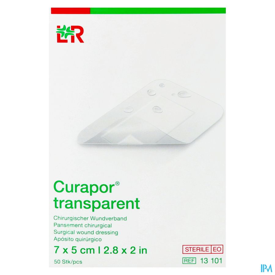 Curapor Transparent Steril 7cmx 5cm 50 13101
