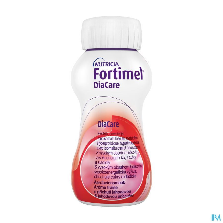 Fortimel DiaCare Arôme Fraise Complément Nutritionnel Dénutrition Bouteilles 4x200ml