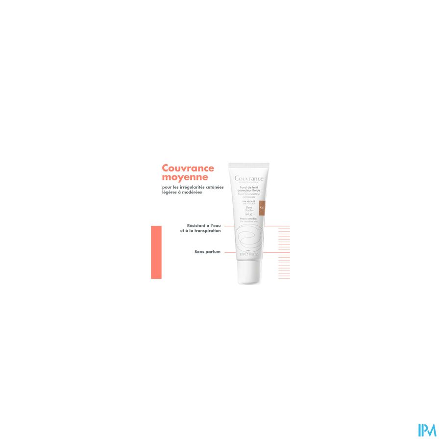 Eau Thermale Avène - Couvrance Fond de teint correcteur fluide Doré