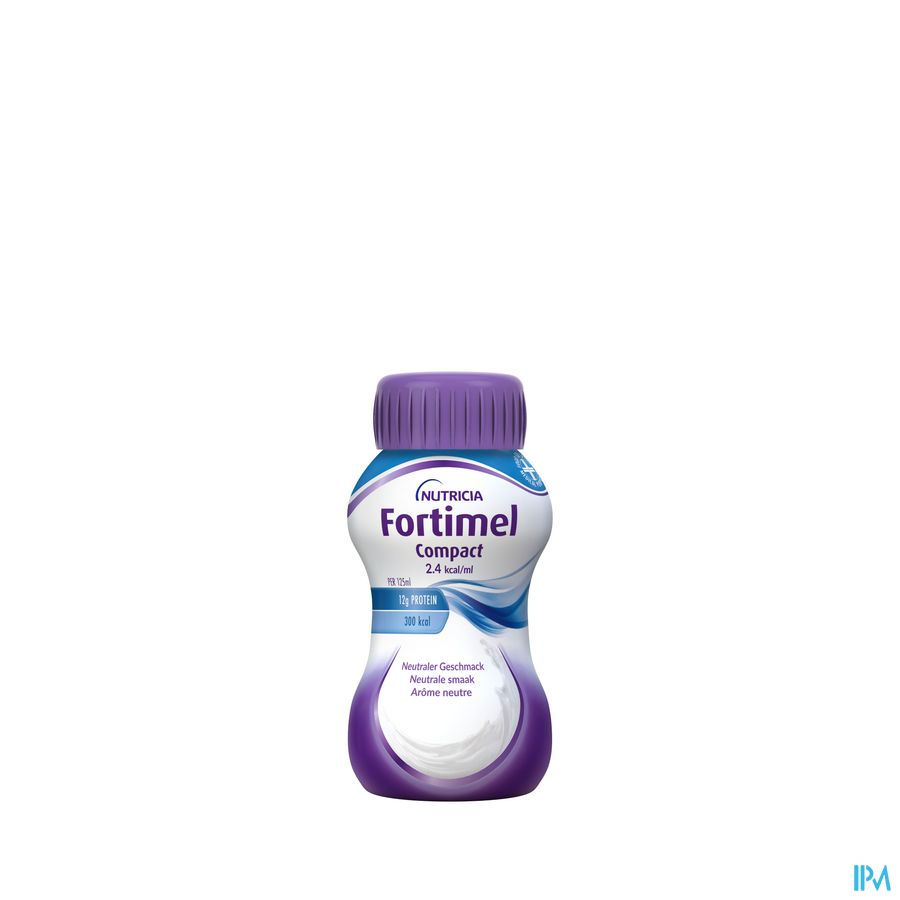 Fortimel Compact 2.4kcal Goût Neutre Bouteilles 4x125ml