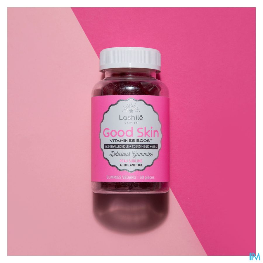 Lashilé GOOD SKIN 60 gummies anti-âge pour une peau plus jeune, lisse & éclatante