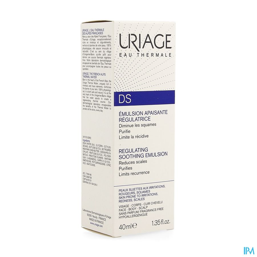 Uriage Ds Emuls Soin Regulateur Tube 40ml