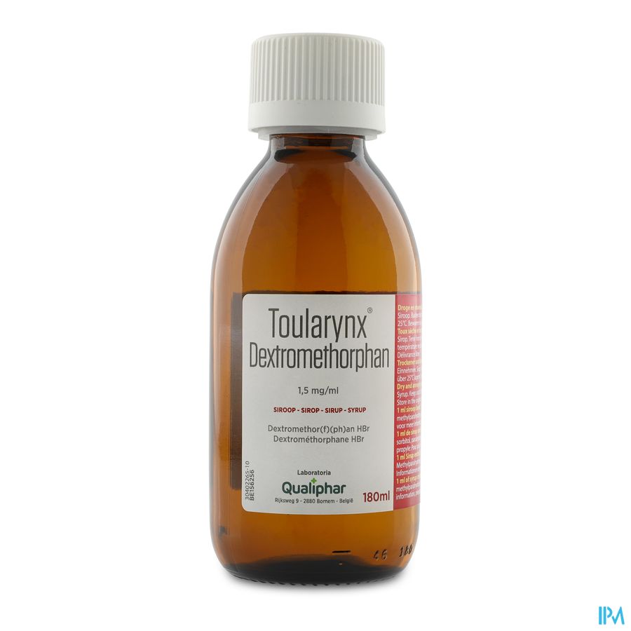 Toularynx Dextromethorphan 180 ml sirop toux sèche