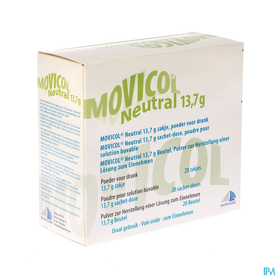 Movicol Neutral Sachets 20 X 13,7g