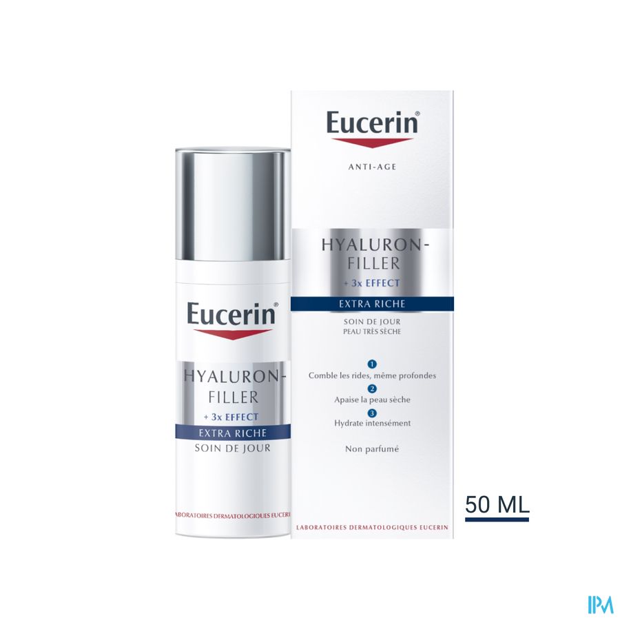 Hyaluron-Filler Extra Riche Soin de Jour Anti-Rides & Anti-Âge Peau Très Sèche avec pompe 50ml