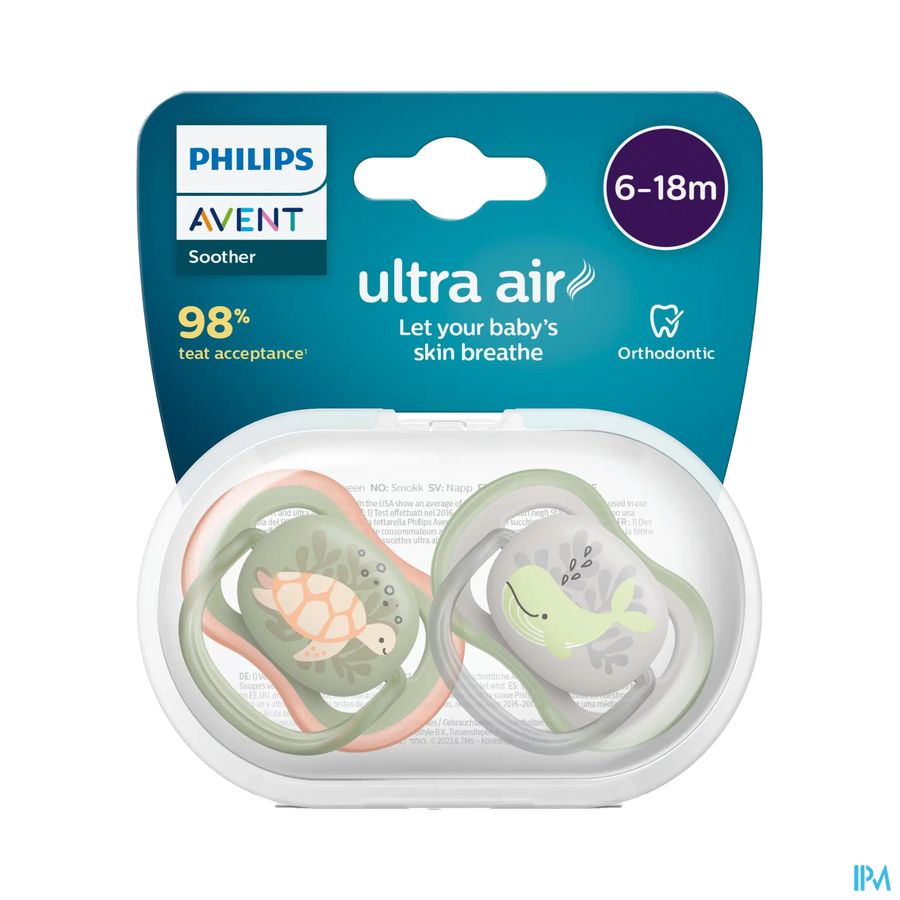 Philips Avent Sucette +6m Ultra Air Animaux Mix