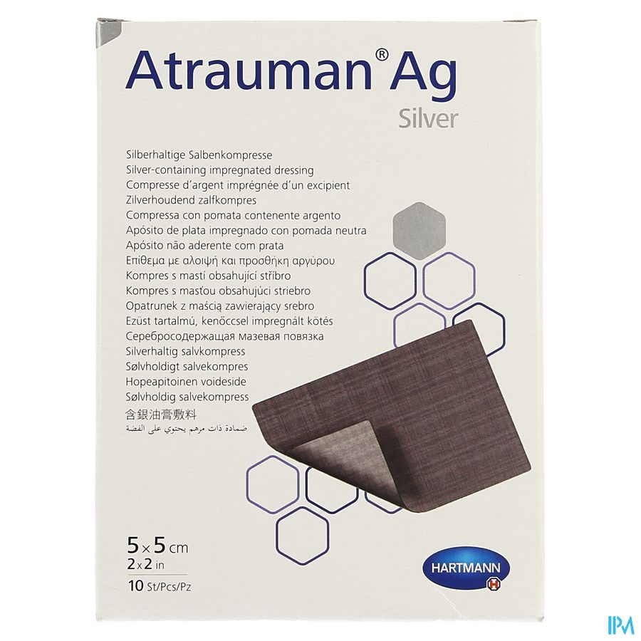 Atrauman Ag 5x5cm St. 10 P/s