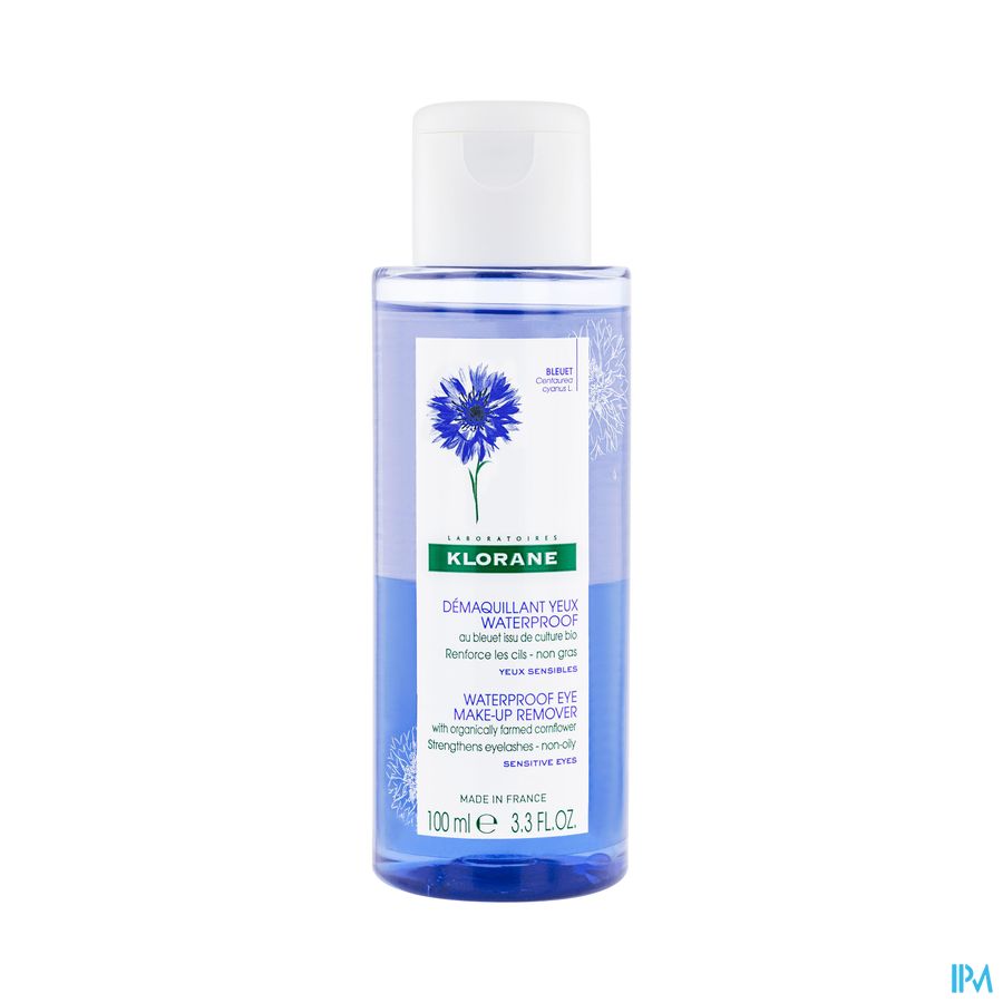 Klorane - Démaquillant yeux waterproof au Bleuet issu de culture BIO - Yeux sensibles