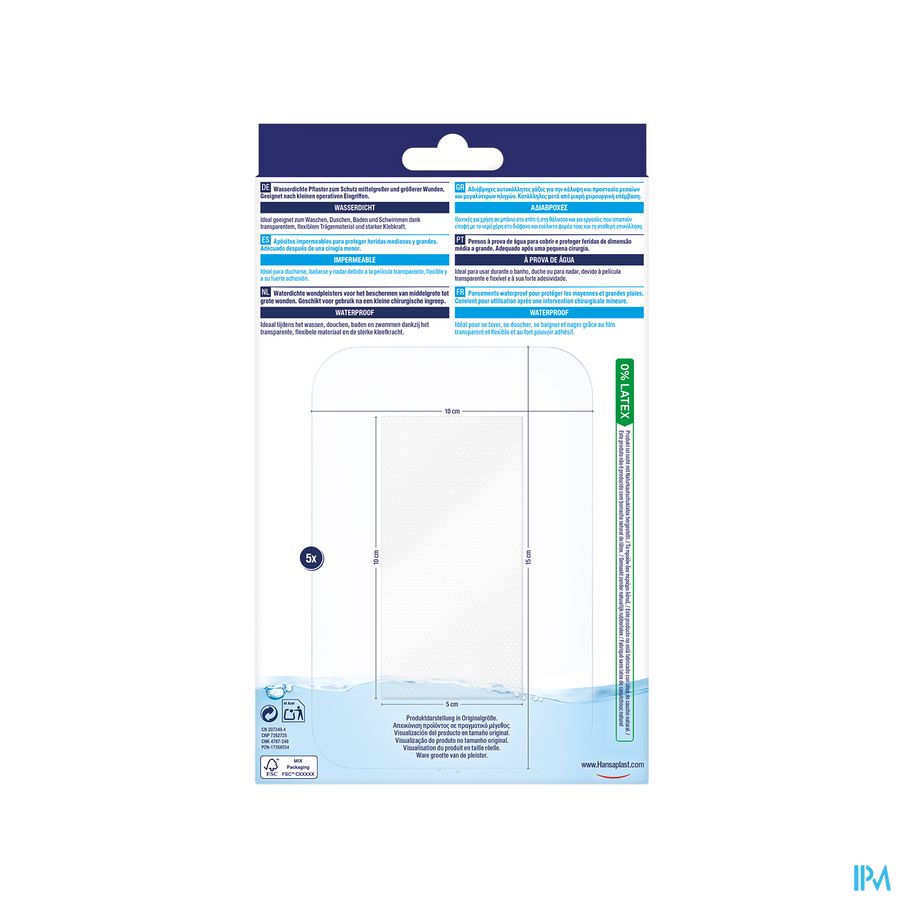 Hansaplast Aqua Protect 3xl Strips 5