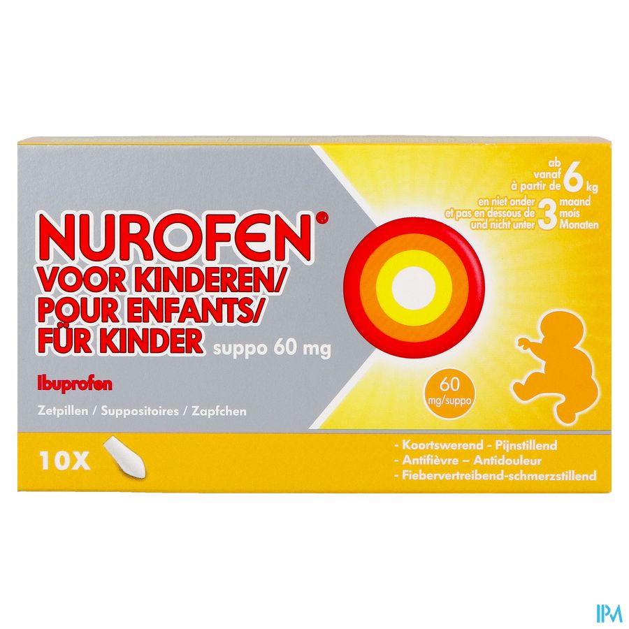 Nurofen Enfant 60mg Suppo 10x60mg