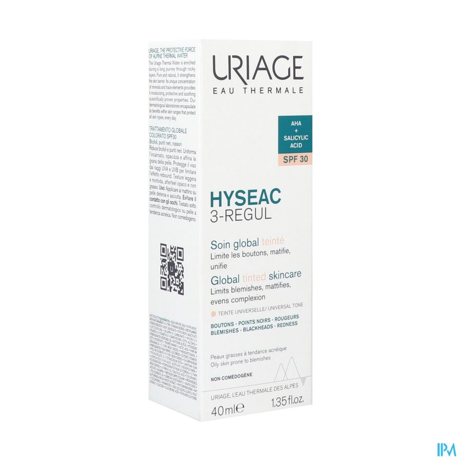 Uriage Hyseac 3regul Soin Global Teinte Spf30 40ml