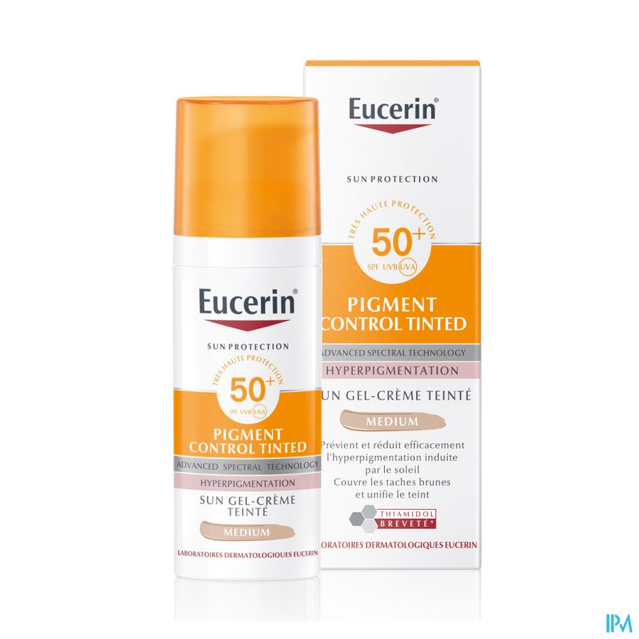 Sun Pigment Control Tinted SPF 50+ Gel-Crème Teinté Medium Hyperpigmentation avec pompe 50ml