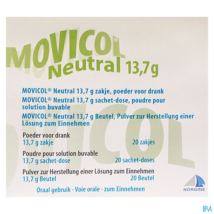 Movicol Neutral Sachets 20 X 13,7g