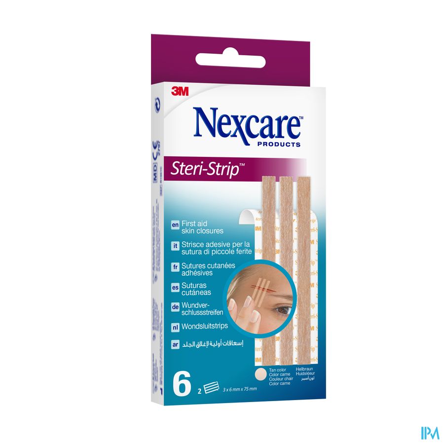 Nexcare 3m Steri-strip Sut.cut.ad.beige 6mmx75mm 6