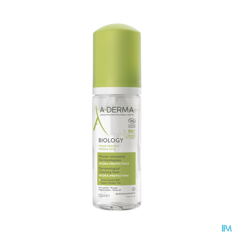 A-DERMA Mousse nettoyante dermatologique hydra-protectrice BIOLOGY