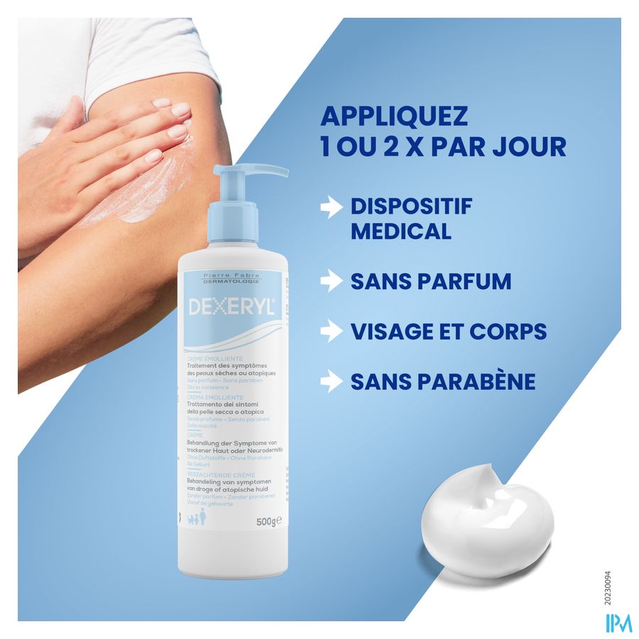 DEXERYL CREME EMOLLIENTE 500 G Peau très sèche à tendance atopique