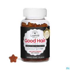 Lashilé GOOD HAIR MEN 60 gummies anti-chute* et force des cheveux** masculins!