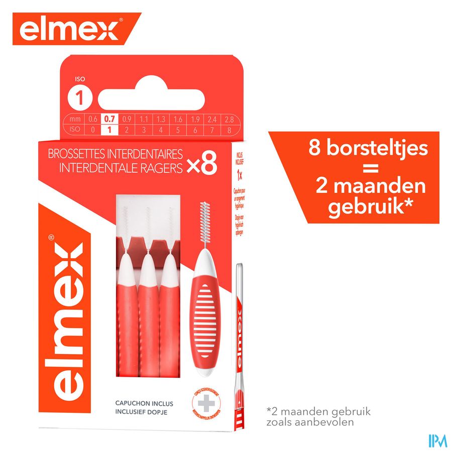 Elmex Set Brossettes Interdentaires Iso 1 0,7mm 8