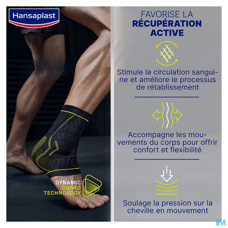 Hansaplast Bandage Sport Cheville Noir