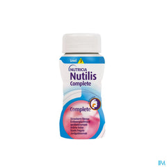 Nutilis Complete Level 3 Arôme Fraise Complément Nutritionnel Oral Dénutrition Bouteilles 4x125ml