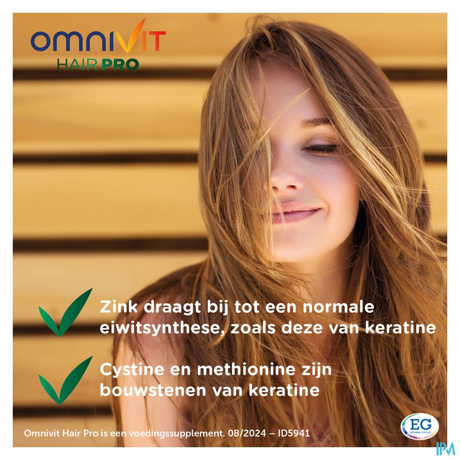 Omnivit Hair Pro 180cp PROMO 1 mois gratuit  - Vitamine Anti-chute Cheveux