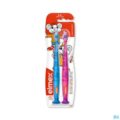 elmex Brosse à Dents Enfant 3-6 ans Souple 2 pièces