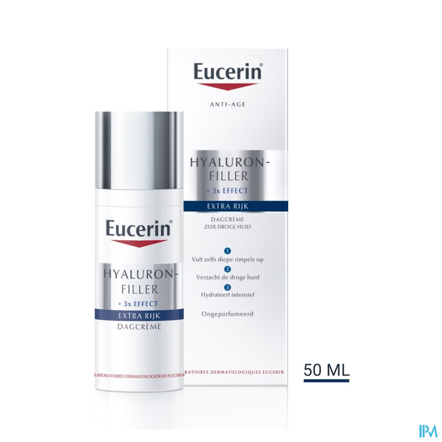 Hyaluron-Filler Extra Riche Soin de Jour Anti-Rides & Anti-Âge Peau Très Sèche avec pompe 50ml