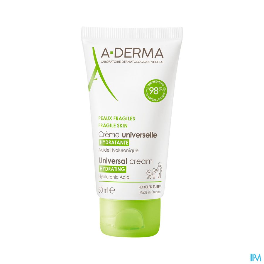 A-DERMA - LES INDISPENSABLES CRÈME UNIVERSELLE HYDRATANTE - À l'acide hyaluronique et beurre de karité - Peaux Fragiles