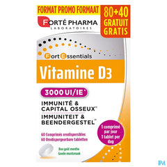Vitamine D3 3000 UI Caps 120